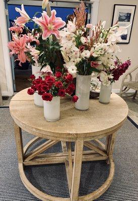 Lovely Flowers in entry way!