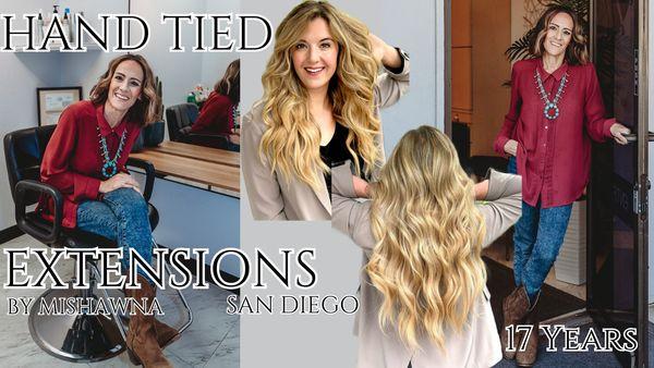 YouTube: Mishawna Romero Hairstylist. San Diego Extensions, La Mesa, California.