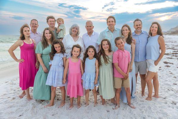 Grannie and Grandpa and their four children and their families! Our six beautiful grandchildren!