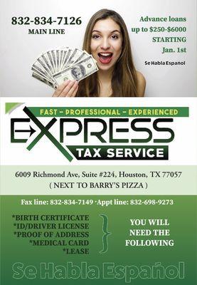 Come in and get your taxes done correctly and I am looking for lifetime tax clients! If you are self employed we can get started now!!