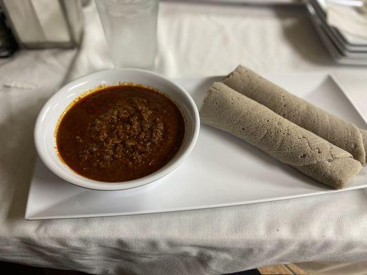 Shiro and Injera