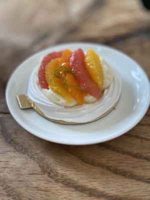 Gluten free citrus pavlova