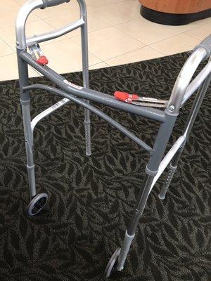 My walker that needs new shoes!