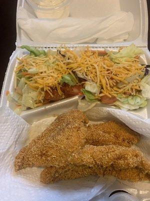 Catfish & Salad