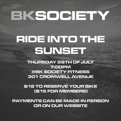 Come join us for our special outdoor event! For spin