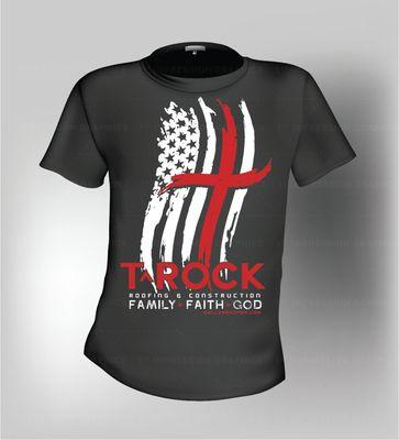 T-Rock Roofing Tshirt Design by 1stimpressiongraphics.com