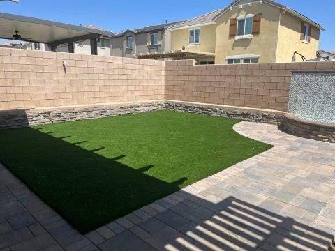 Turf and paver installation