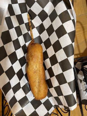 Big ol' juicy hand battered  corndog