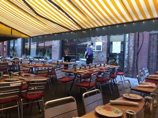 Patio and entrance to the restaurant