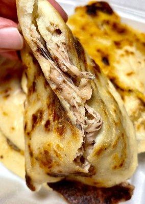 Pupusa - beans and cheese filling