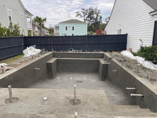 New pool construction