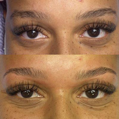 Classic Natural Eyelash Extensions with Eyebrow Wax