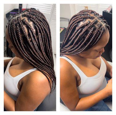 Box Braids medium mid. back