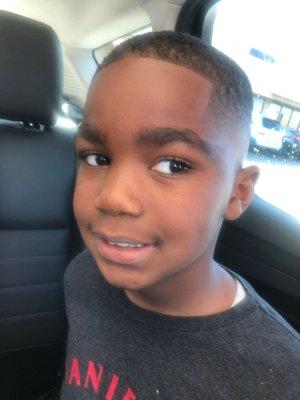 I love my son hair cut from Aaron he did a good job