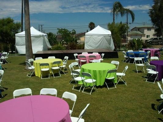 Party Rental with stage