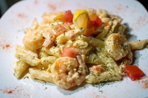 Shrimp Alfredo. Made to order.