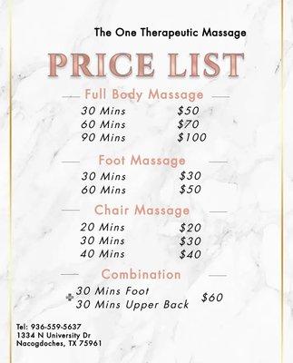 Price List