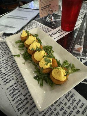 Fried Deviled Eggs, really good