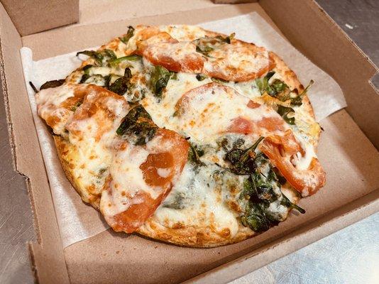 Spinach Artichoke Pizza add Tomato