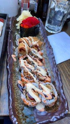 36. Fried Oyster Roll and masago