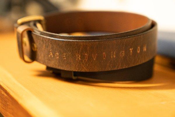 Custom premium leather belts - made to fit you perfectly on the spot