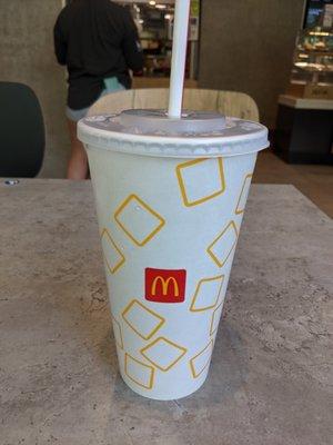 Large unsweetened iced tea