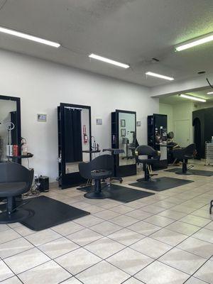 Inside of salon