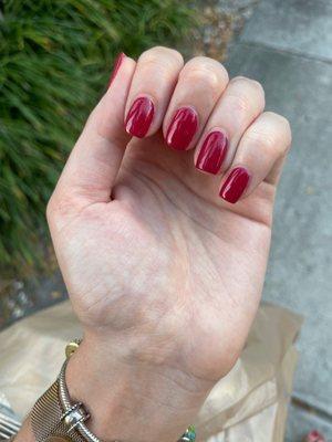 Gel manicure (Photo taken same day)- Color: B81