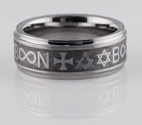 custom tungsten ring with laser engraving