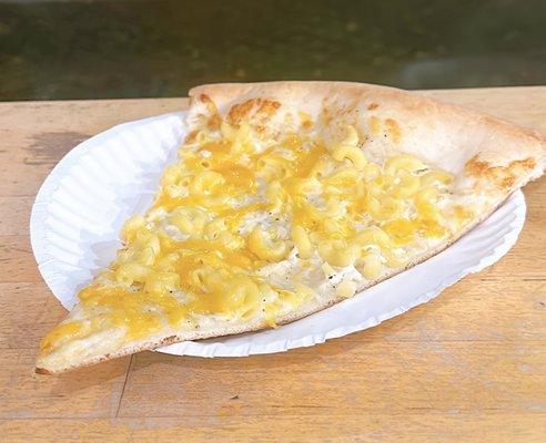 Mac and Cheese Pizza Slice