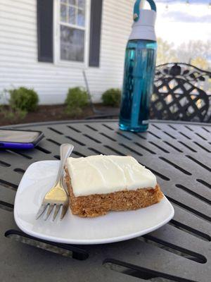 Cream cheese frosting pumpkin bar