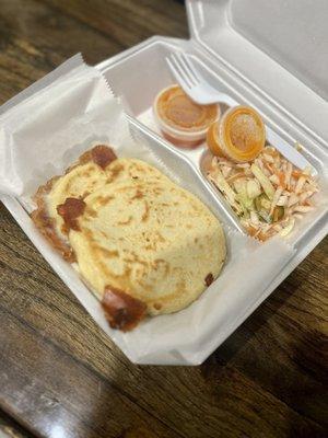 Pupusas (pork, beans, cheese)