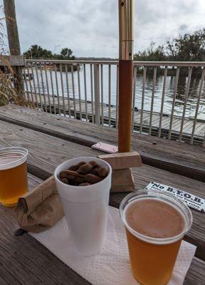 The boiled peanuts and cold beer hit the spot!