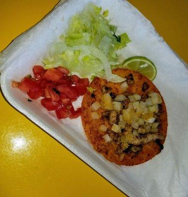 Chicken Taco with Lettuce & Tomatoes from Taquisa Waco