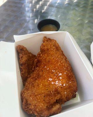 Korean fried chicken with honey wasabi sauce