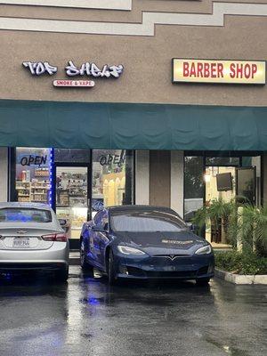 Barbershop look from outside