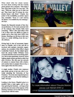 Page two of interview for Top Agent Magazine