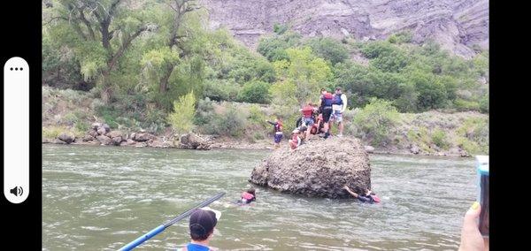 On the four hour adventure there is a chance to jump off this little cliff. Almost all the kids in the group did it. Even my 6 year old