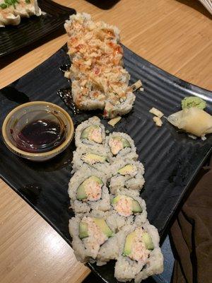 California Roll & Crab Cheese Wonton Roll