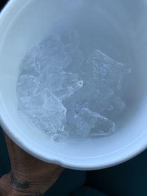 Cup of ice for me. The employee said they usually charge $.50 for ice but he gave it to me for free. Thanks!!