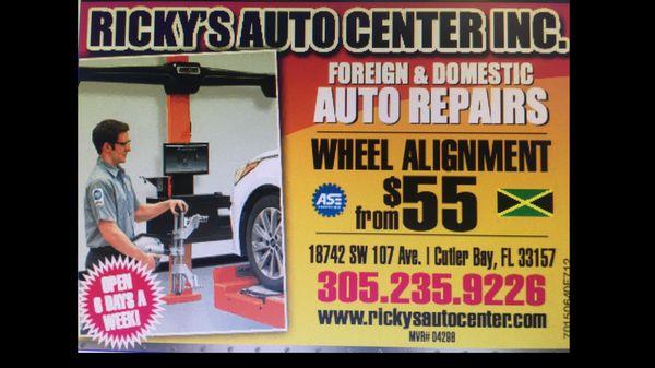 Wheel alignments from $55.00