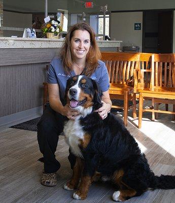 Dr. Sandra Faeh and her puppy Tobe!