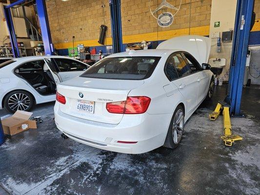 BMW IN FOR OIL LEAK REPAIR