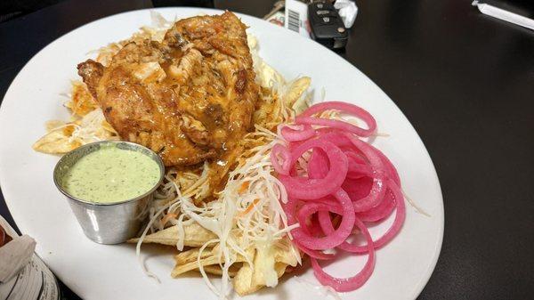 Pollo con tajadas