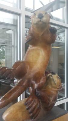 Cool otter sculpture