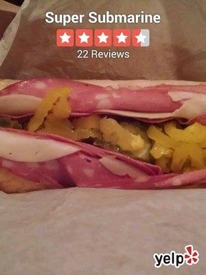 Super All Meat Sub w/ Banana Peppers!