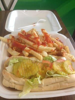 Cheesesteak and French Fries