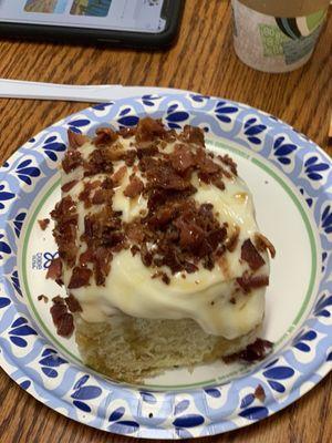 Maple bacon cinnamon roll