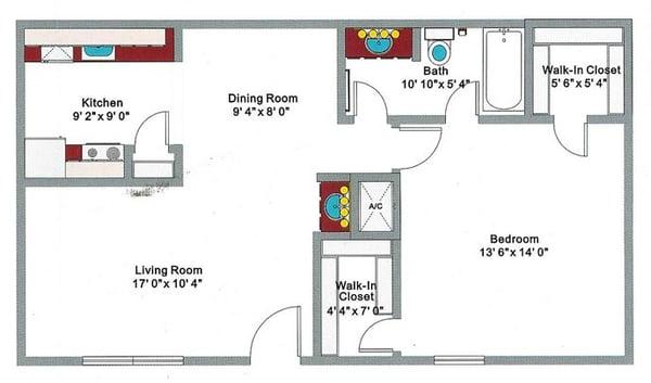 One Bedroom/One Bath