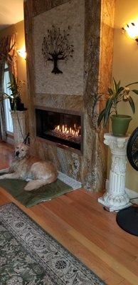 Fireplace wall by Granite Surfaces